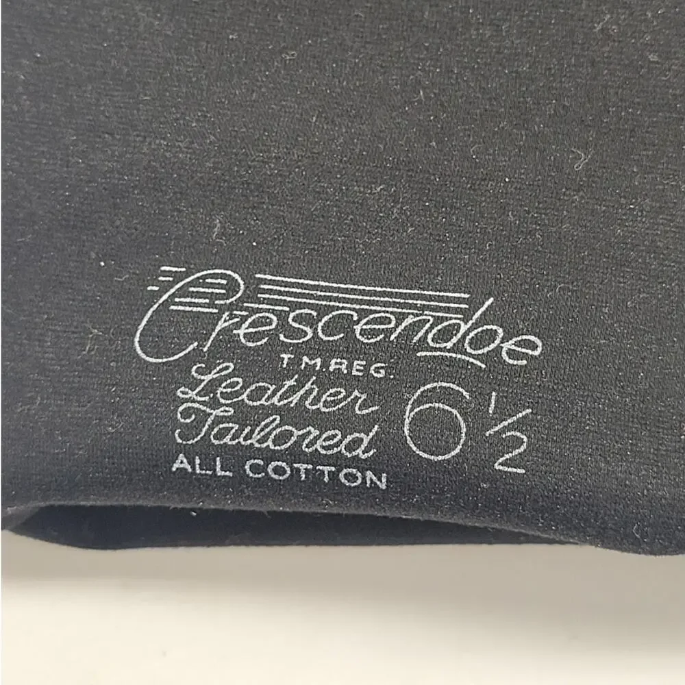 Vintage Crescendoe Black Cotton Opera Gloves Elbow Length 1950s Coquette Whimsy